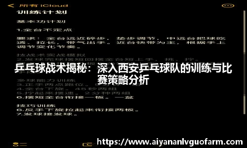 乒乓球战术揭秘：深入西安乒乓球队的训练与比赛策略分析